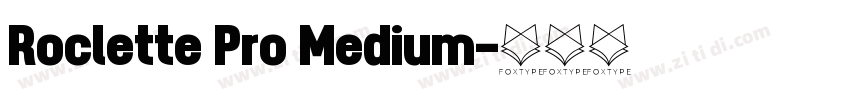 Roclette Pro Medium字体转换